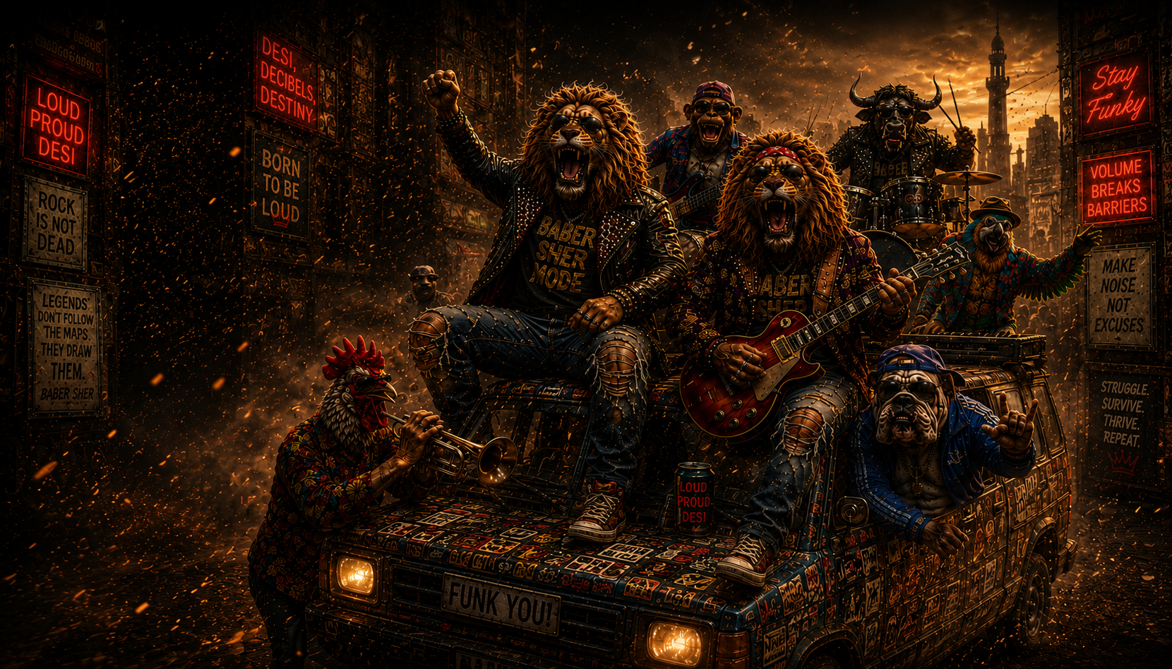 Project Baber Hero - Lions in a van